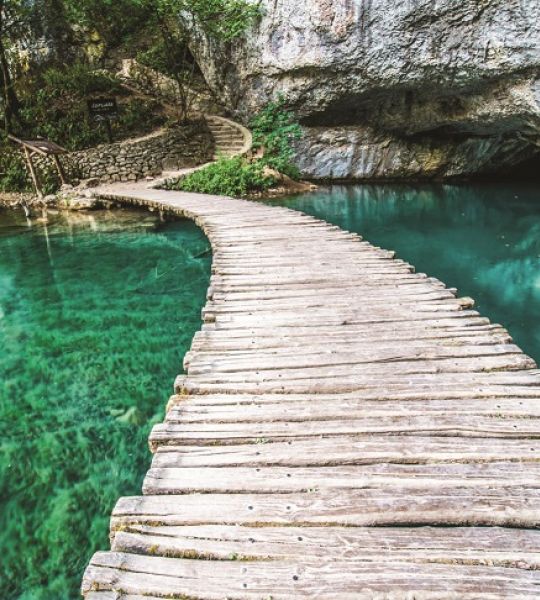 fototapeta narava - leseni most