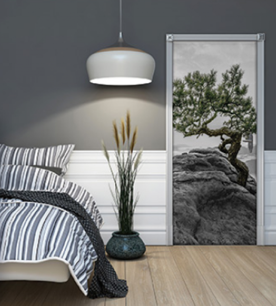 fototapeta v prostoru na vratih